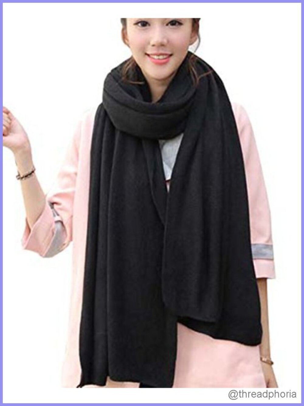 Womens Winter Infinity Scarves Set Wrap Blanket Scarf Faux Wool Thick